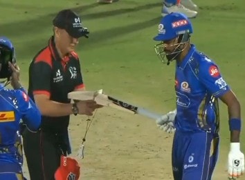Umpire Checks Hardik’s Bat During IPL Clash Between MI And DC – Here’s Why